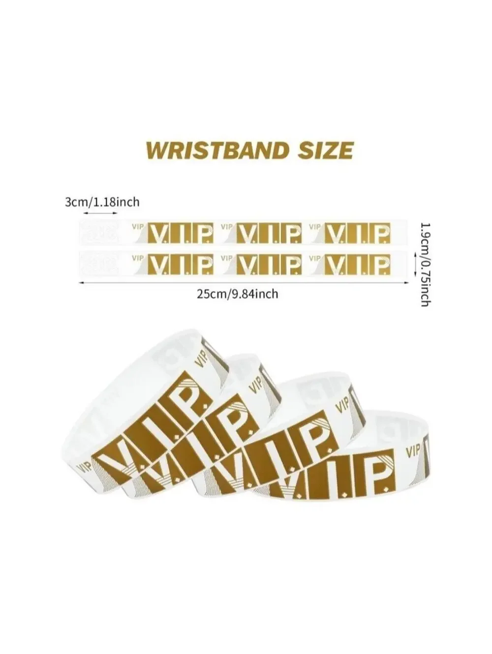 Bulk 300PC VIP Event Wristbands V.I.P. Access Bands for Weddings Parties New
